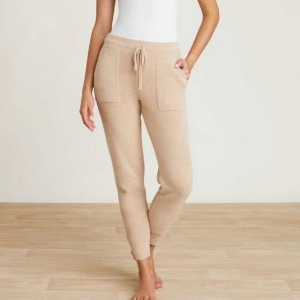Barefoot Dreams Beige Cozy Chic Ultra Lite Joggers NWOT